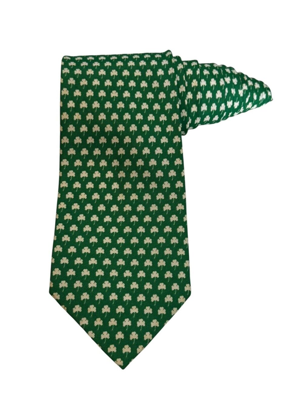 Utopia Shamrocks Four Leaf Clovers Green St Patrick’s Day Novelty Necktie Rayon